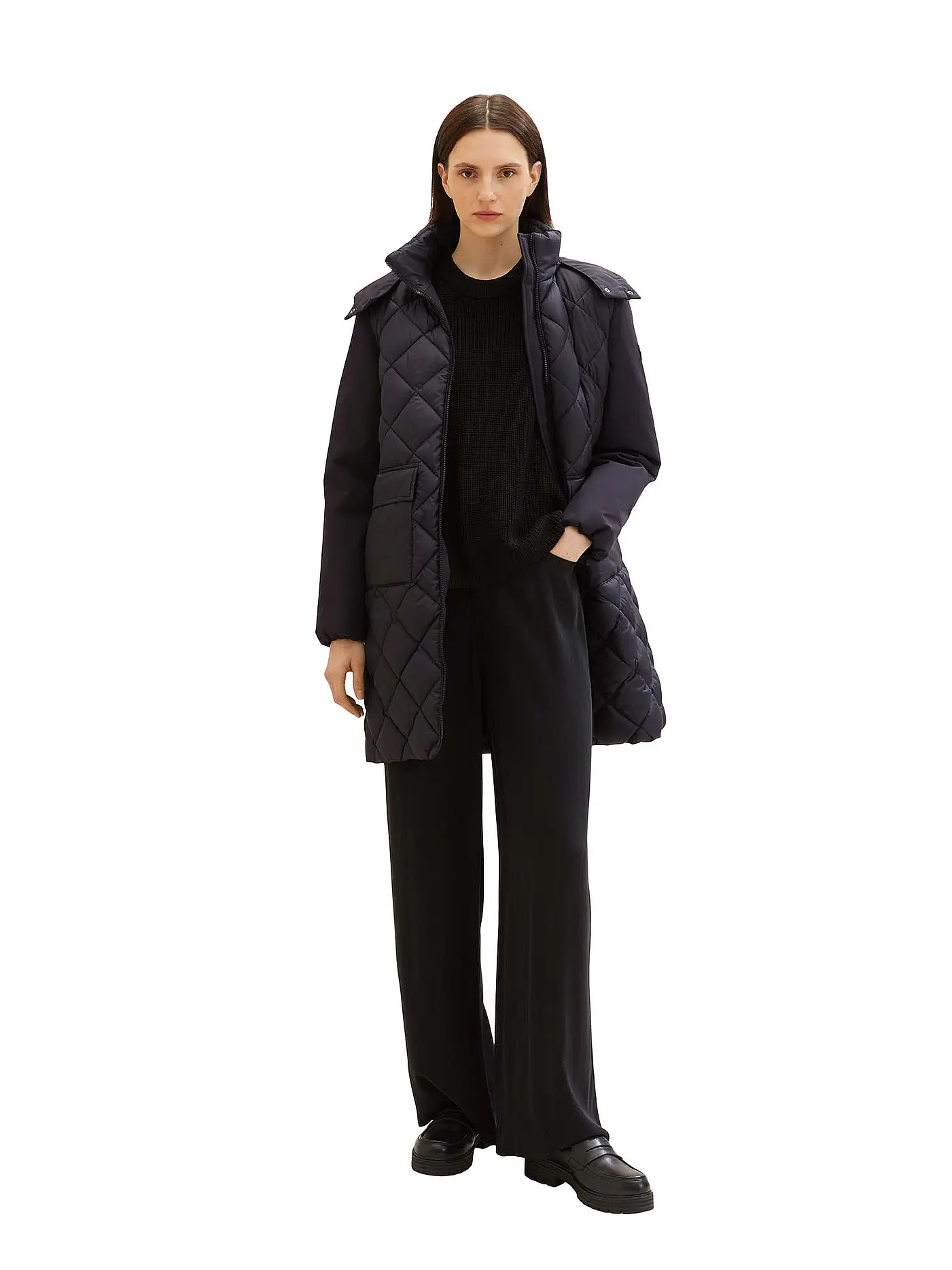 TOM TAILOR | Steppjacke | schwarz